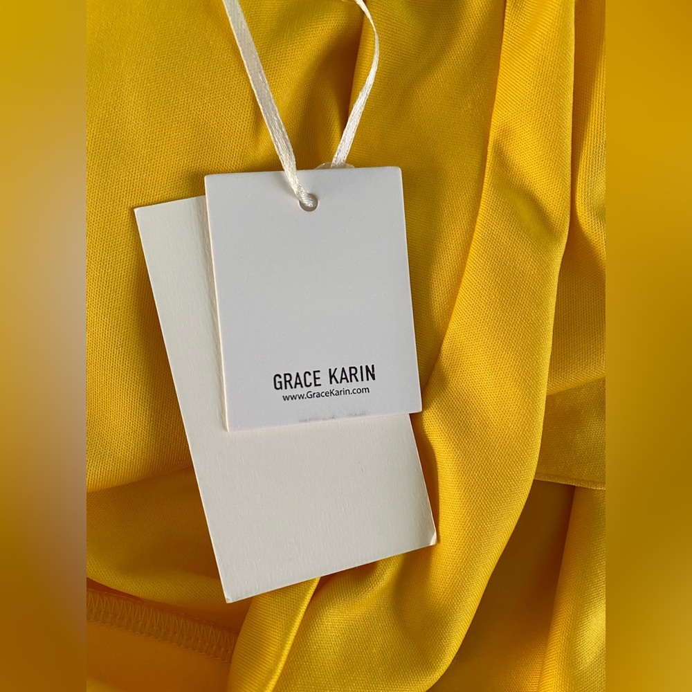 GRACE KARIN  dress for women size L color yellow condition new - Picture 6 of 6